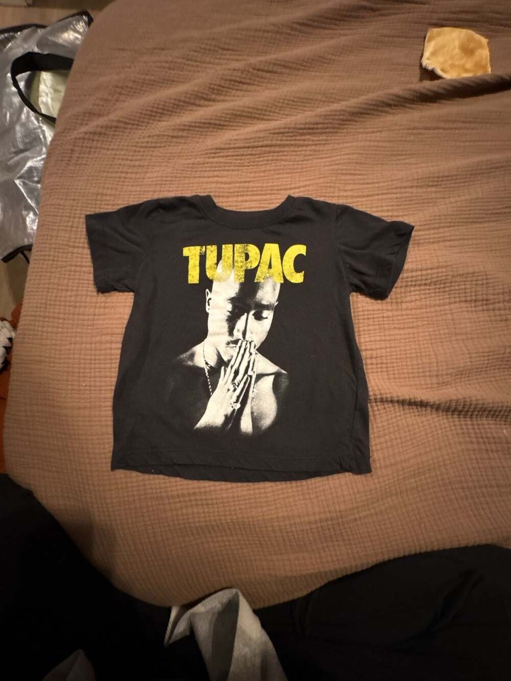 2Pac Graphic T-Shirt Size 3T Black Tupac Shakur Rap Tee